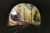 TKt48 188 dans les tunnels au dessous de Noiraigue pour le trains sp�cial de l'assembl�e g�n�rale du HECH, le 21.04.2007