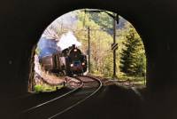 TKt48 188 dans les tunnels au dessous de Noiraigue pour le trains sp�cial de l'assembl�e g�n�rale du HECH, le 21.04.2007