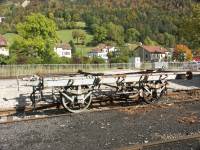 Le X ex TRN pr�t au transport, une fois son plancher d�mont�