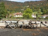 Le X ex TRN pr�t au transport, une fois son plancher d�mont�