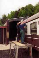 Am 9. Mai 2003 wurde das Dach gegen rost gestrichen ... ein Tag vor dem erstem Verkehrstag der Saison.