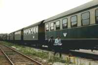 Oktober 1984, Wagenauswahl. Sylvain Landry mit dem Ingenieur Pok in St.Plten